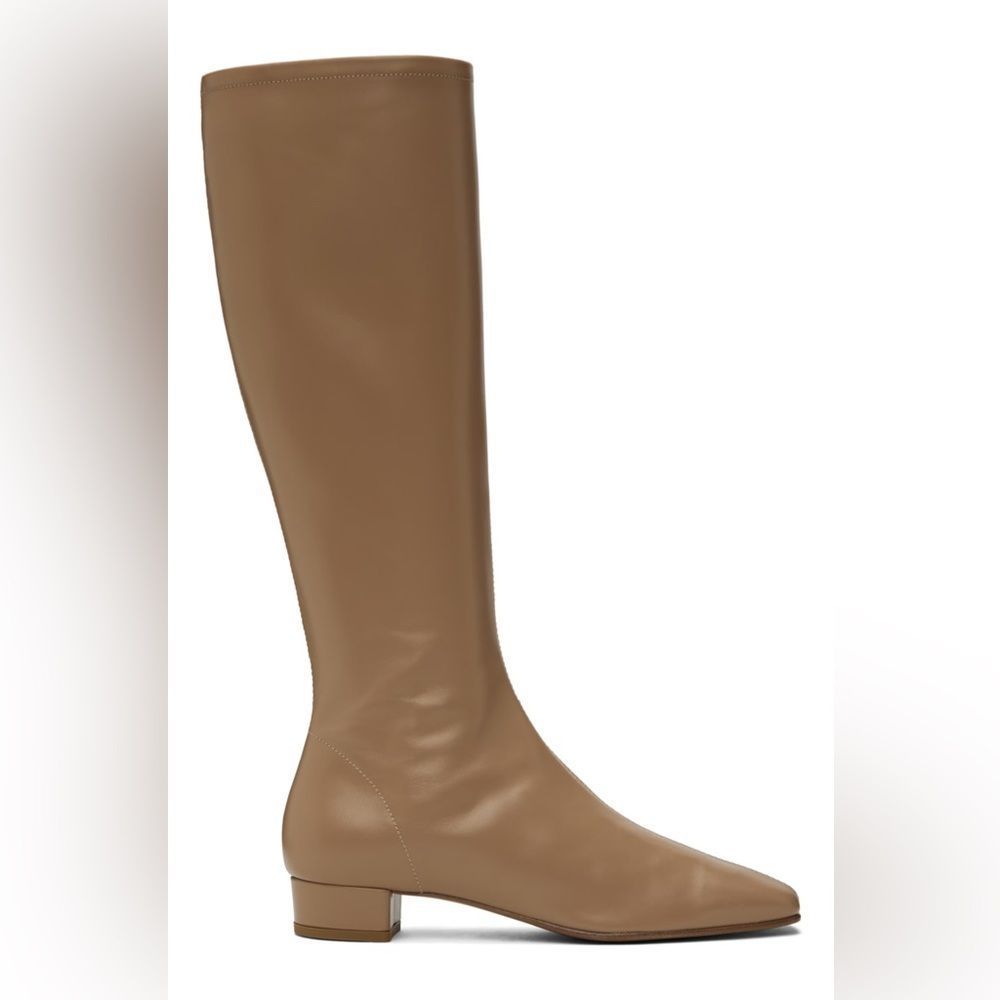 BY FAR Edie Leather Knee-High Boots in Tan size 36 US 6
